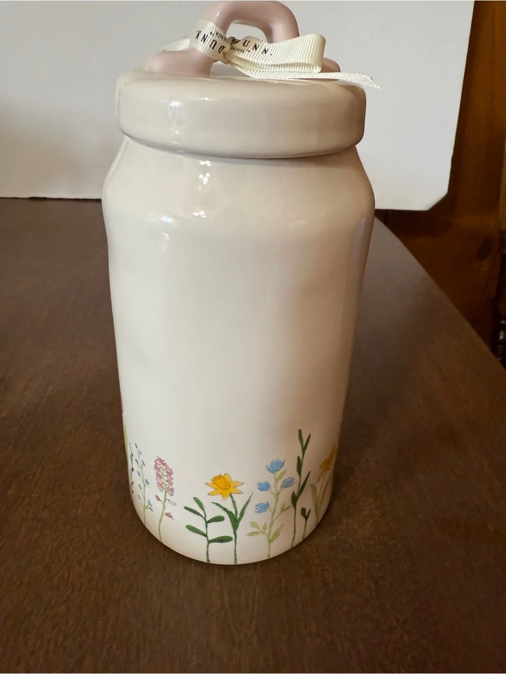 Rae Dunn Artisan Collection home is where mom is canister With Lid Floral 181